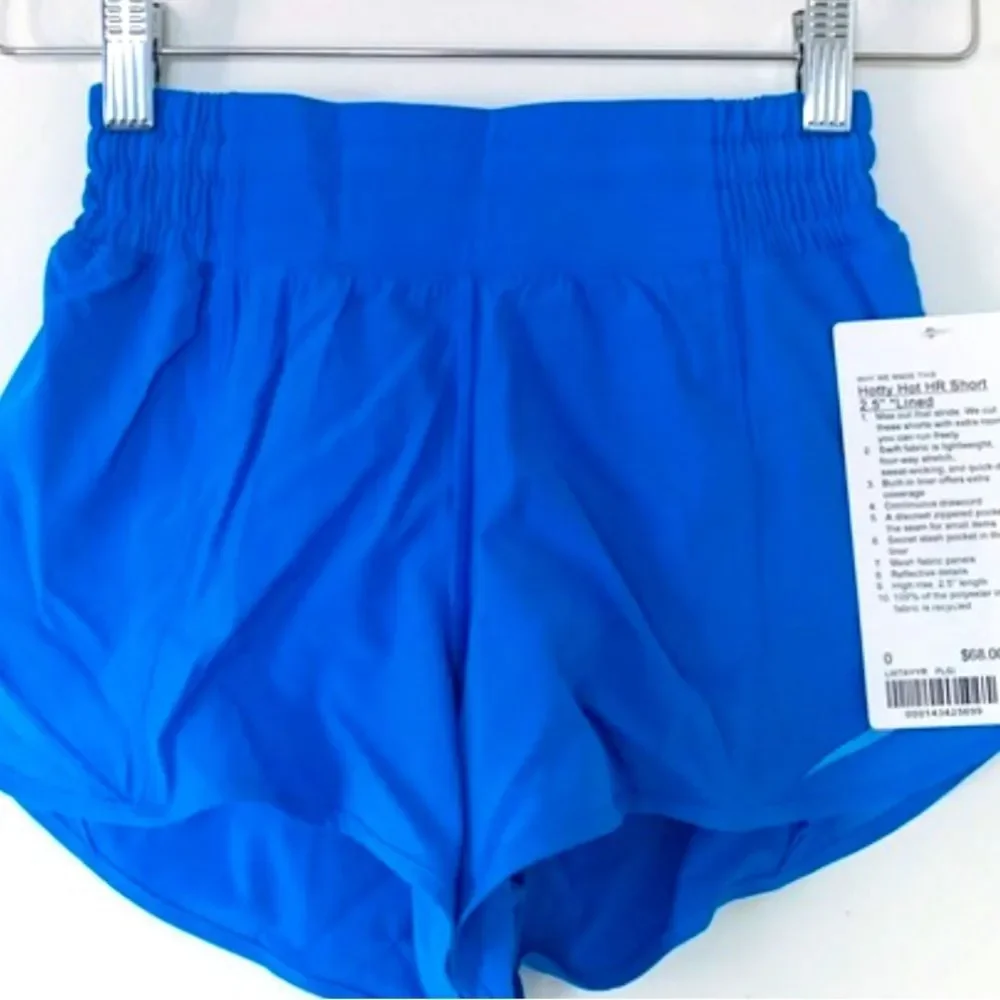 NWT Lululemon Hotty Hot High-Rise Short 4" SIZE 2 POOLSIDE BLUE SIZE 2 RUNNING - Picture 1 of 9